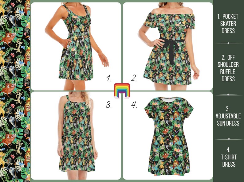 Watercolor Lion King Jungle - Disney Inspired Summer Dress in XS–5XL image 2
