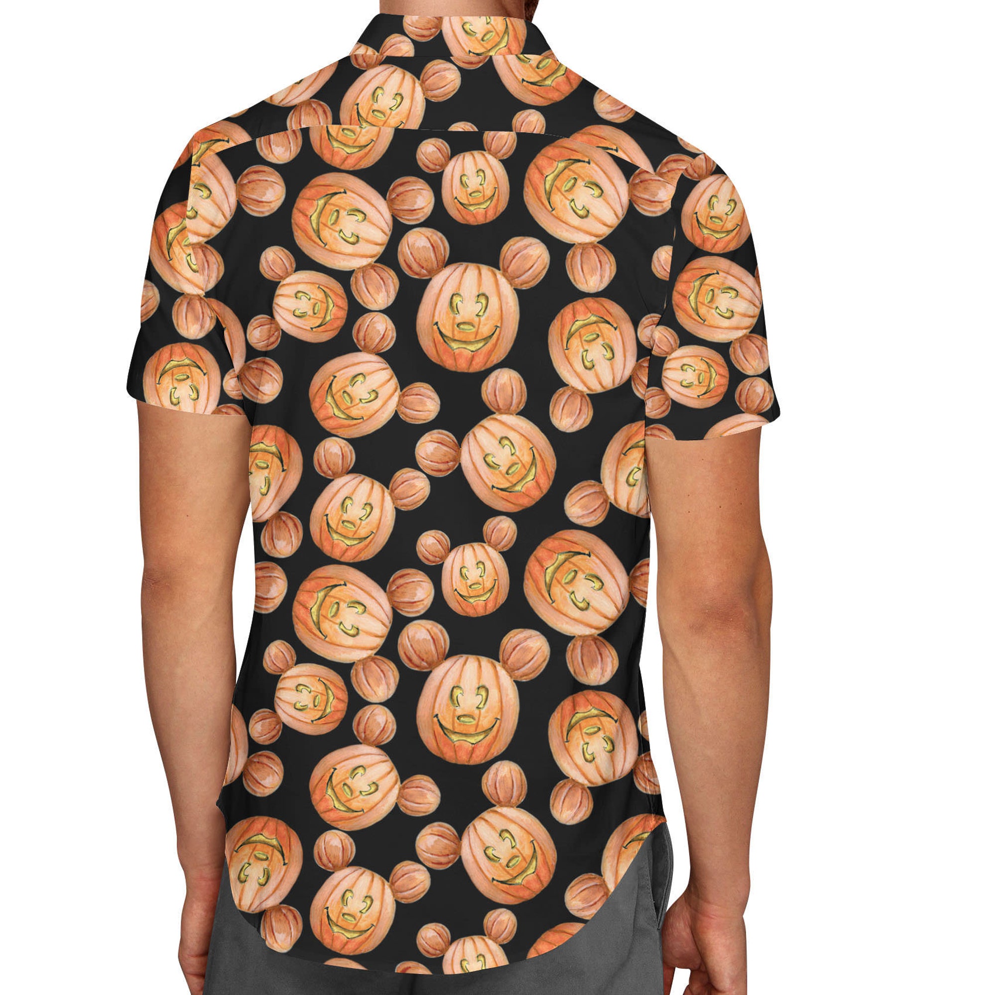 Mouse Ears Pumpkins Disney Halloween Inspired Hawaiin T Shirt