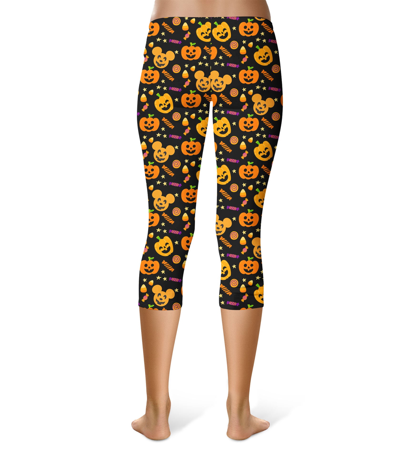Halloween Mickey Pumpkins Disney Inspired Leggings in Capri | Etsy