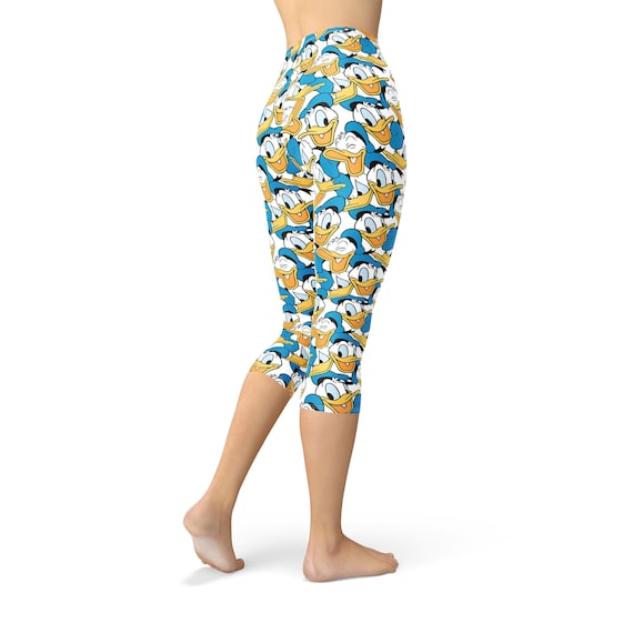Many Faces of Donald Duck Theme Park Inspired Leggings in Capri or Full  Length, Sports Yoga Winter Styles in Sizes XS 5XL 