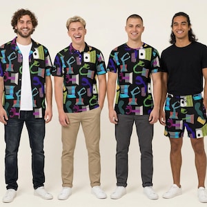 Monsters in Closets - Disney Inspired Men's  Button Down Shirt, Shorts, Polo, T-shirt in XS–8XL (New Global Edition)