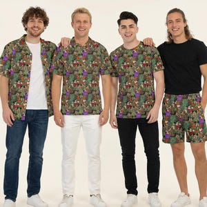Mickey Mouse Halloween Mashup - Disney Inspired Men's  Button Down Shirt, Shorts, Polo, T-shirt in XS–8XL (New Global Edition)