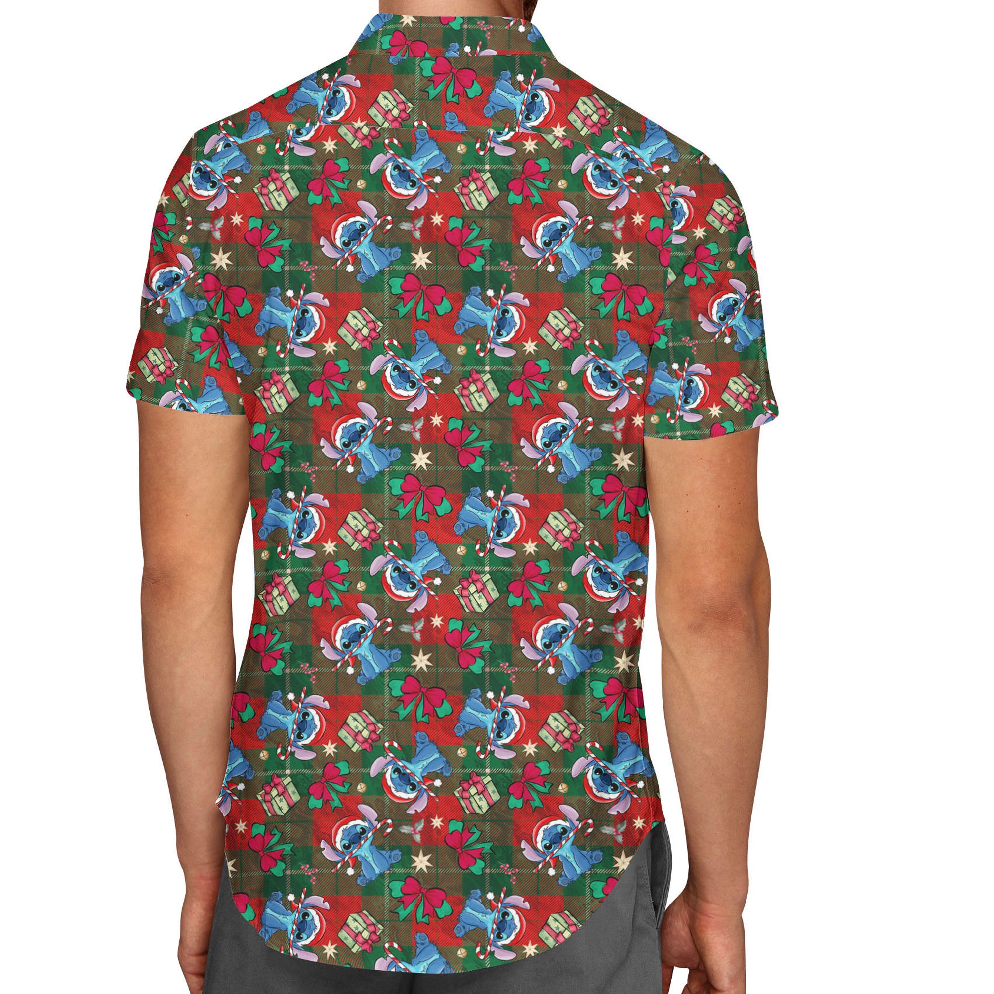 Happy Stitch Christmas Disney Hawaiin T Shirt