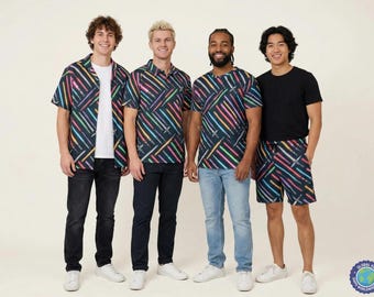 Op Star Wars geïnspireerde lichtzwaarden: door Disney geïnspireerd button-downshirt, shorts, polo, T-shirt heren in XS–8XL (nieuwe wereldwijde editie)