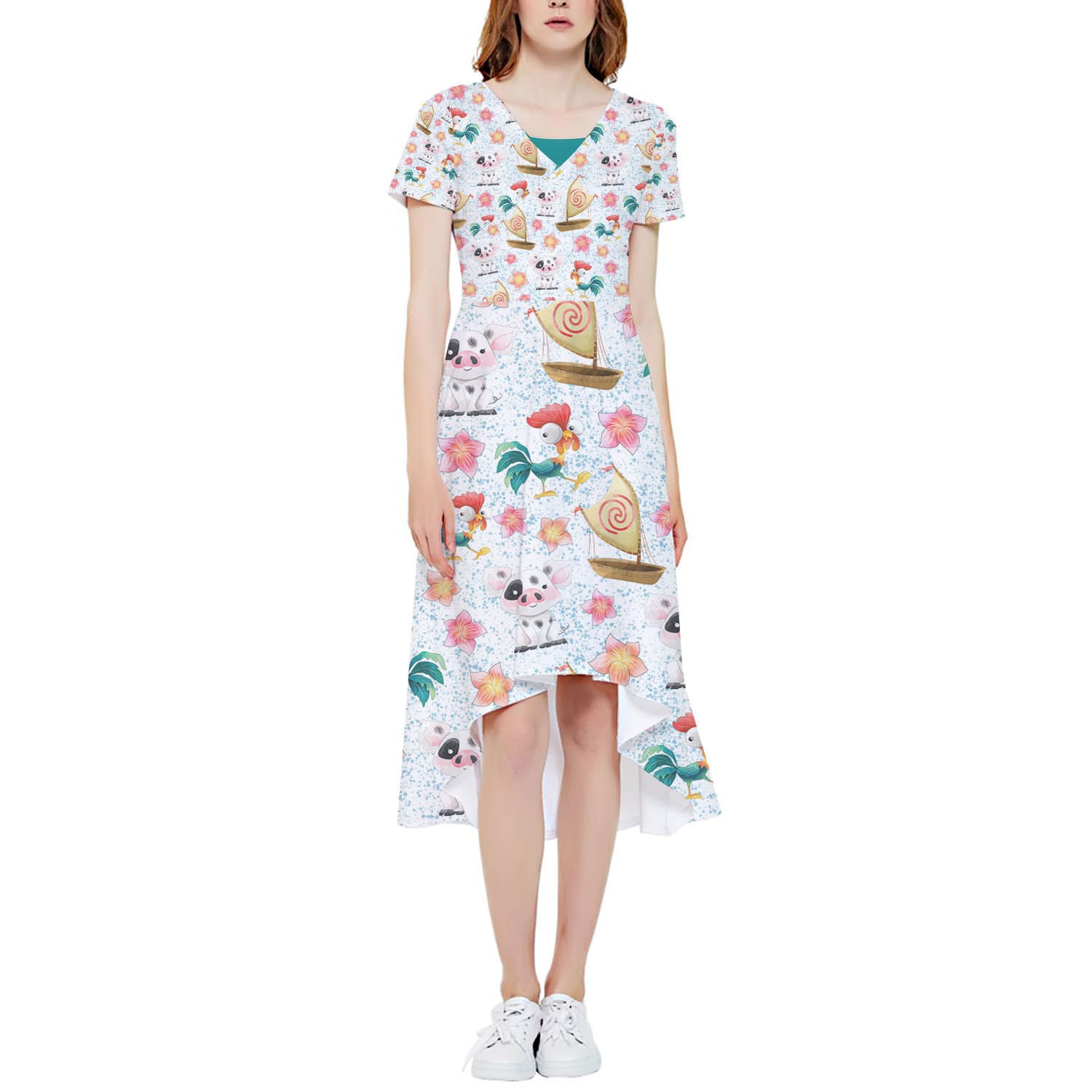 Heihei And Pua Disney Inspired Moana Midi Dress In Xs 5xl Etsy Sweden
