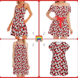 Many Faces of Minnie Mouse - Disney Inspired Summer Dress in XS–5XL (New Global Edition)