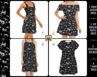 Space Ship Battle Star Wars Inspired - Disney Inspired Summer Dress in XS–5XL (New Global Edition)