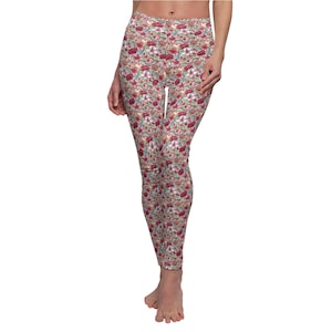 Fairytale Florals - Moana Inspired - Women&#39;s Full Length Leggings (Made in USA)