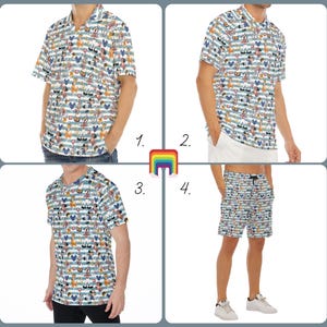Cruise with Mickey & Friends - Disney Inspired Men's  Button Down Shirt, Shorts, Polo, T-shirt in XS–8XL (New Global Edition)