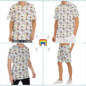 Pixar UP Icons - Disney Inspired Men&#39;s  Button Down Shirt, Shorts, Polo, T-shirt in XS–8XL (New Global Edition)