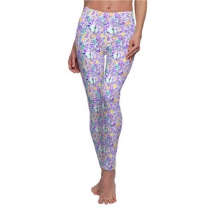 Bright Tropical Princess - Raiponce - Leggings pleine longueur pour femmes (fabriqués aux États-Unis)