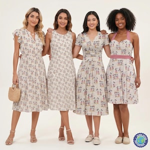 Retro Mickey & Minnie - Disney Inspired Midi Dress in XS–7XL