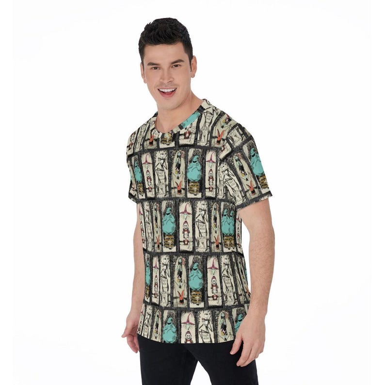 Stretching Haunted Nightmare - Disney Inspired Men's Button Down Shirt, Shorts, Polo, T-shirt in XS–8XL 3. Men's Short Sleeve T-Shirt