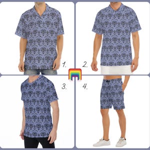 Haunted Mansion Wallpaper - Disney Inspired Men&#39;s  Button Down Shirt, Shorts, Polo, T-shirt in XS–8XL (New Global Edition)