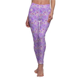 Fleurs de conte de fées - Inspiré de Raiponce - Leggings pleine longueur pour femmes (fabriqués aux États-Unis)