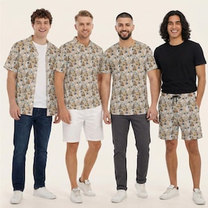 Wall-E & Eve Sketched - Disney Inspired Men's  Button Down Shirt, Shorts, Polo, T-shirt in XS–8XL (New Global Edition)