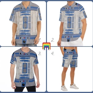 Little Blue Droid - Disney Inspired Men&#39;s  Button Down Shirt, Shorts, Polo, T-shirt in XS–8XL (New Global Edition)