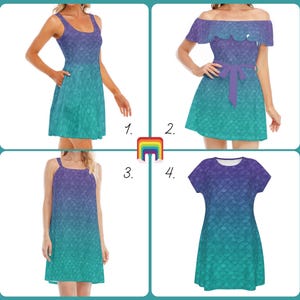 Ariel Mermaid Inspired - Disney Inspired Summer Dress in XS–5XL (New Global Edition)