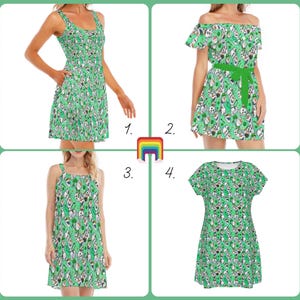 Sketched Olaf St. Patrick&#39;s Day - Disney Inspired Summer Dress in XS–5XL (New Global Edition)