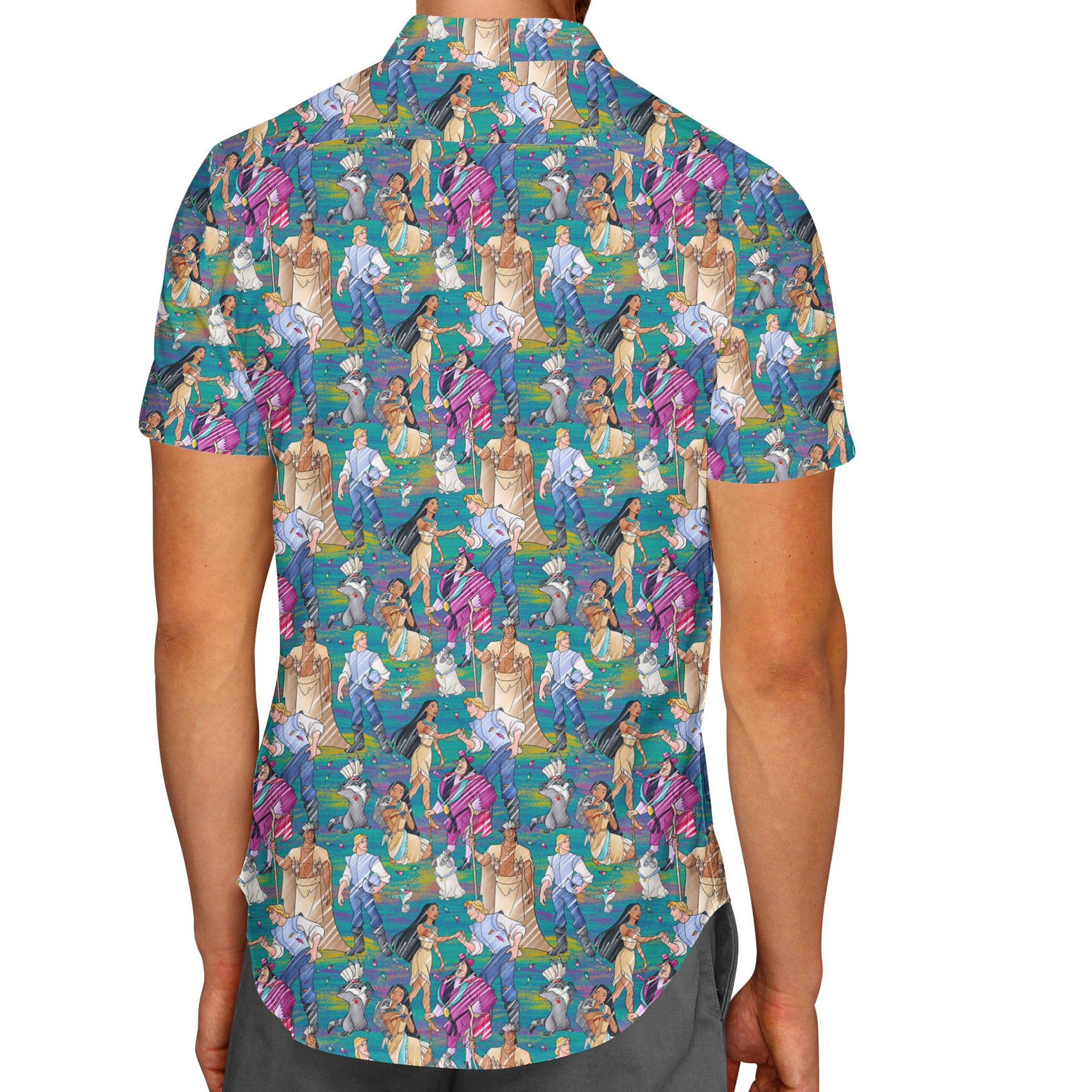 Pocahontas Sketched Hawaiin T Shirt