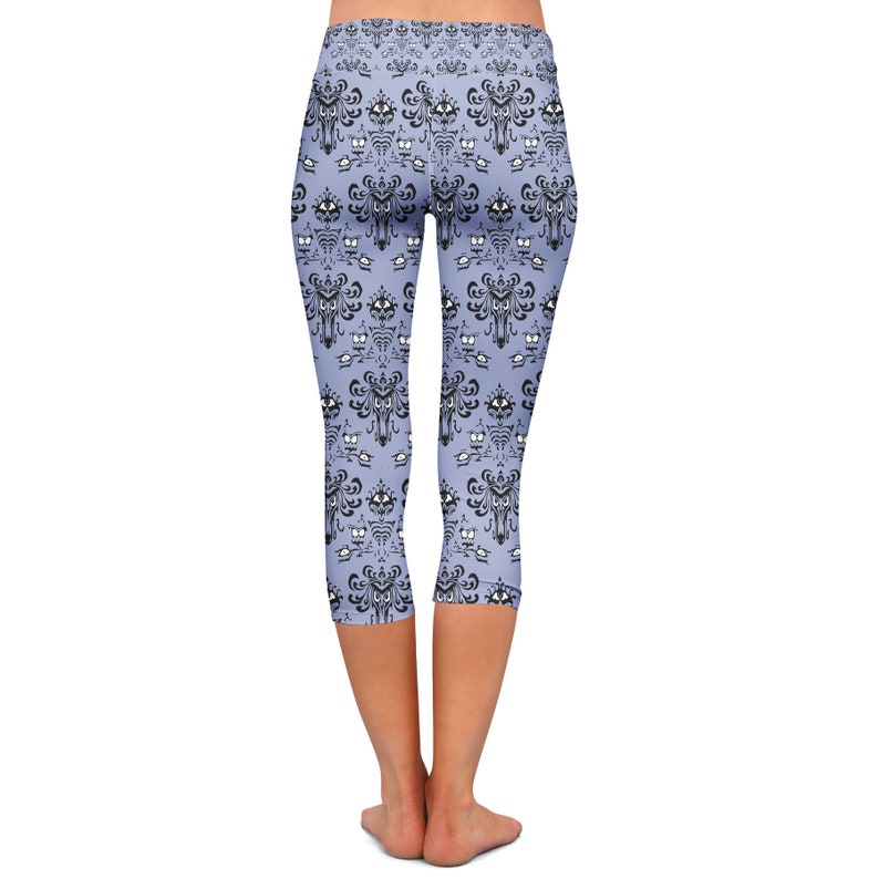 Winter Styles in Sizes XS Sports Leggings in Capri or Full Length Haunted Mansion Wallpaper 3XL Yoga