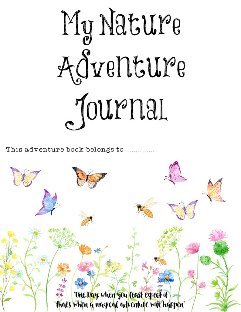 NATURE JOURNAL for kids 21 pages Printable, Instant Download pdf, nature study, outdoor activity, nature walks, Charlotte Mason, woods image 2