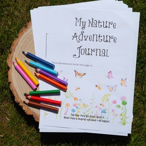 NATURE JOURNAL for kids 21 pages Printable, Instant Download pdf, nature study, outdoor activity, nature walks, Charlotte Mason, woods image 4