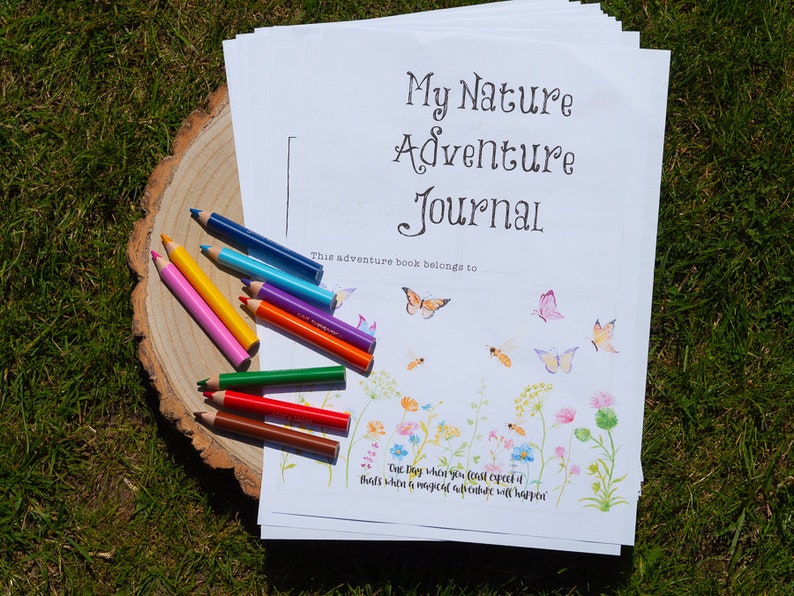 NATURE JOURNAL for kids 21 pages Printable, Instant Download pdf, nature study, outdoor activity, nature walks, Charlotte Mason, woods image 4