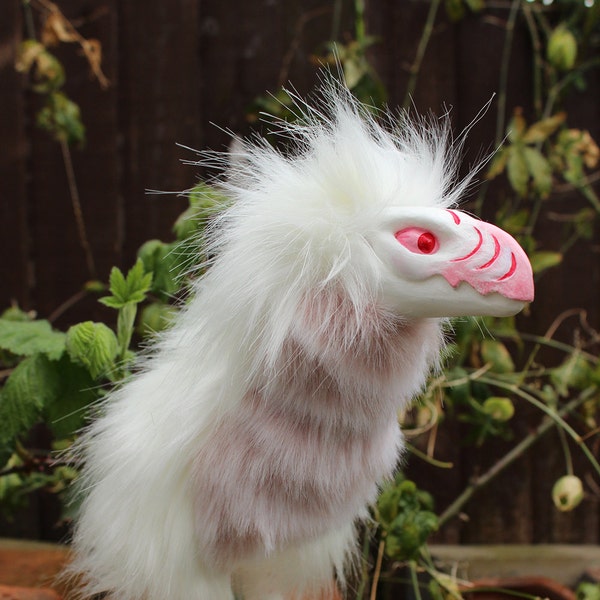 Albino White and Pink Diwi OOAK Art Doll dragon bird