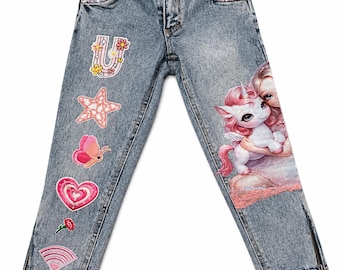 Unicorn & Lady Size 4T girl’s Jeans