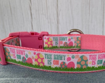 Easter Egg Hunt Easter Dog Collars "The Hunt is On" - RTS