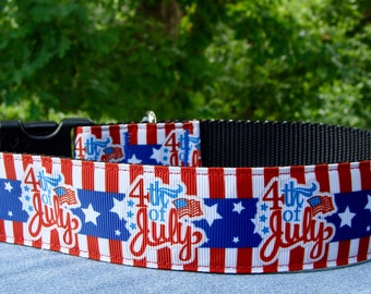 4th of July Holiday Dog Collar - READY TO SHIP!
