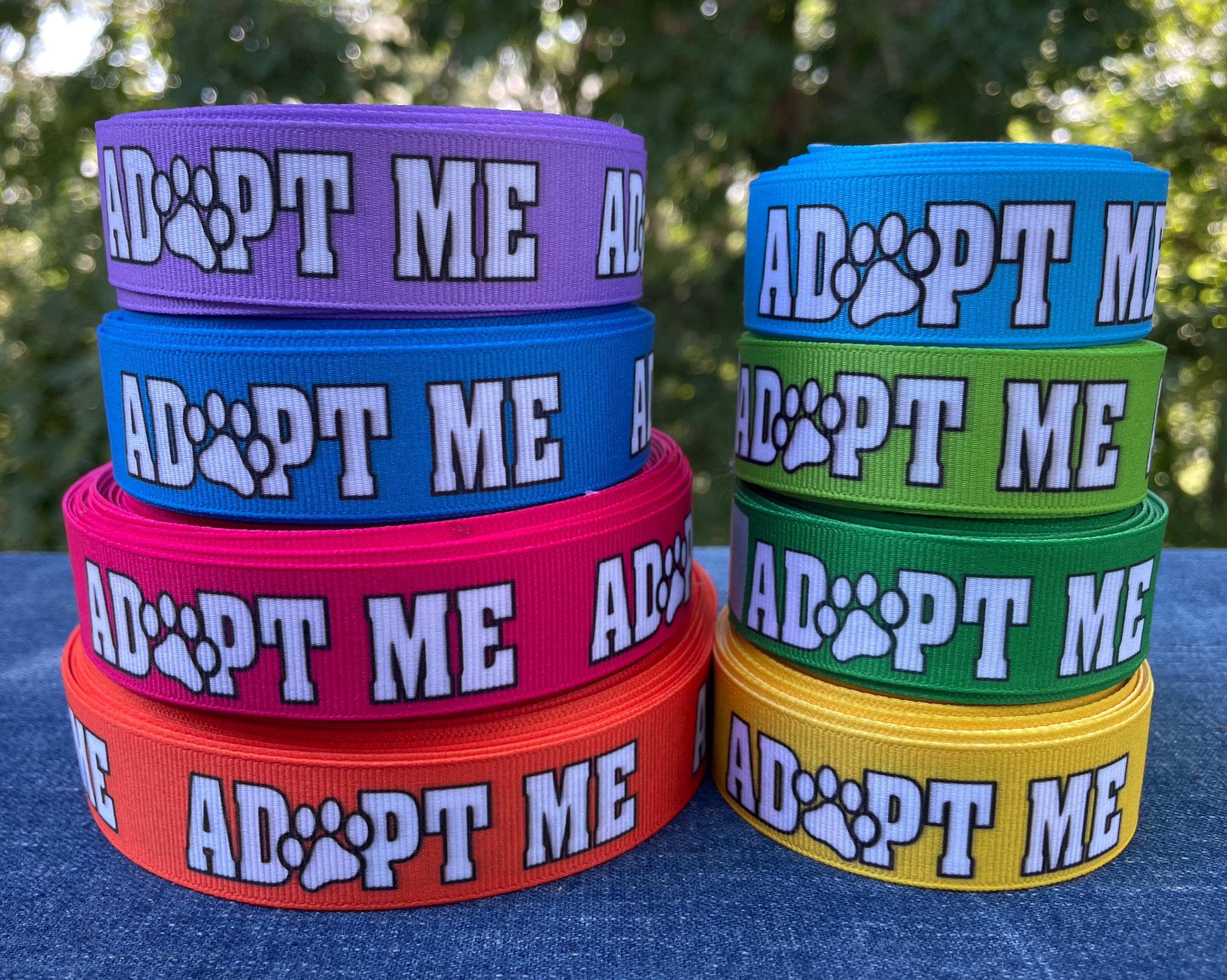 Adoption Ribbon Color ADOPT ME Solid Colored Grosgrain Ribbon by the Yard 7/8