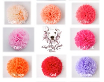 Dog Collar Flower Attachment - Peony Flower, Dog Collar Accessory, Flower for Dog Collar - READY TO SHIP!