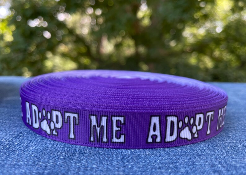 Adoption Ribbon Color ADOPT ME Solid Colored Grosgrain Ribbon by the Yard 5/8