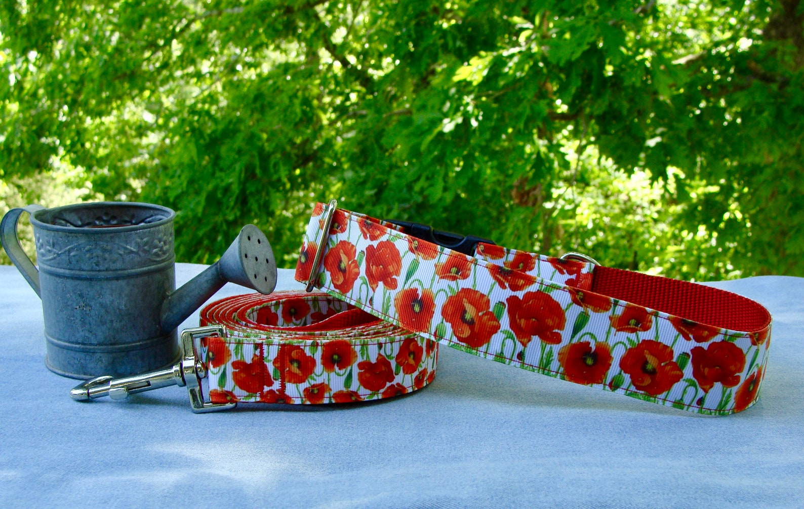 Großer Hund rot Mohn Blume Hundehalsband 15 oder Etsy