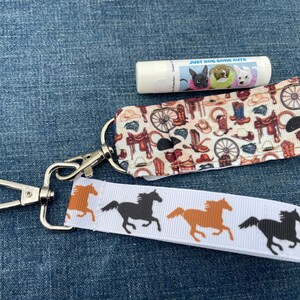 Horse Tackle Wild Horse Stampede Lanyard, Key Chain FOB/Wristlet, Lip Balm Holder, Tag Keeper/Zipper Pull - Ready to Ship!