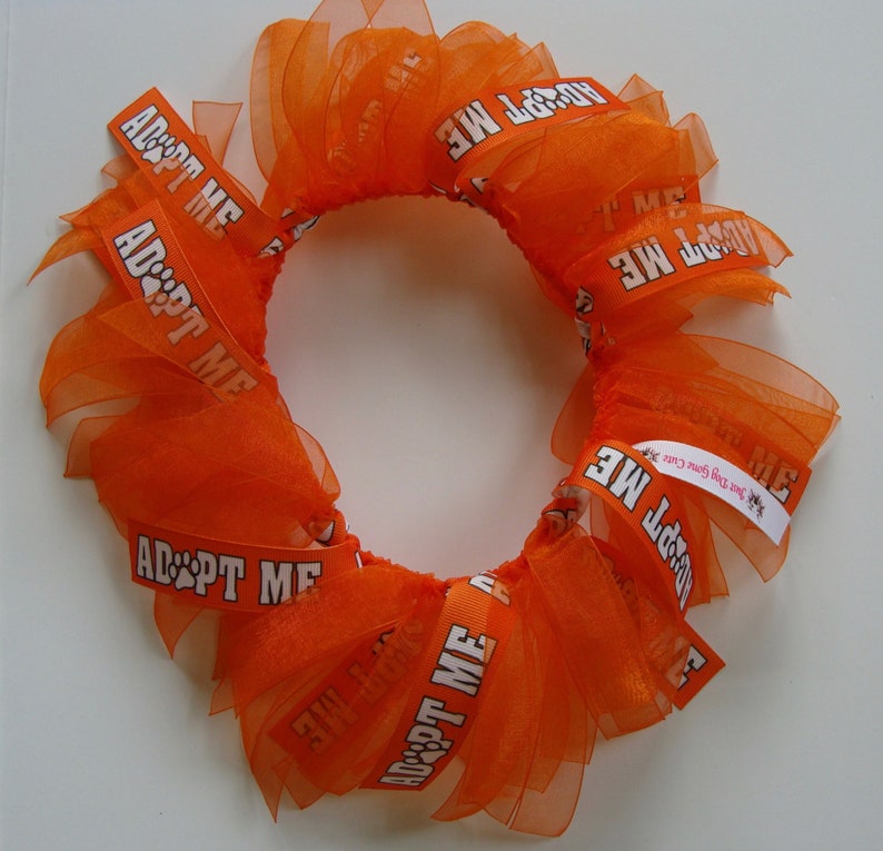 ADOPT ME Dog Ribbon Collar You Choose Ribbon Colors Etsy