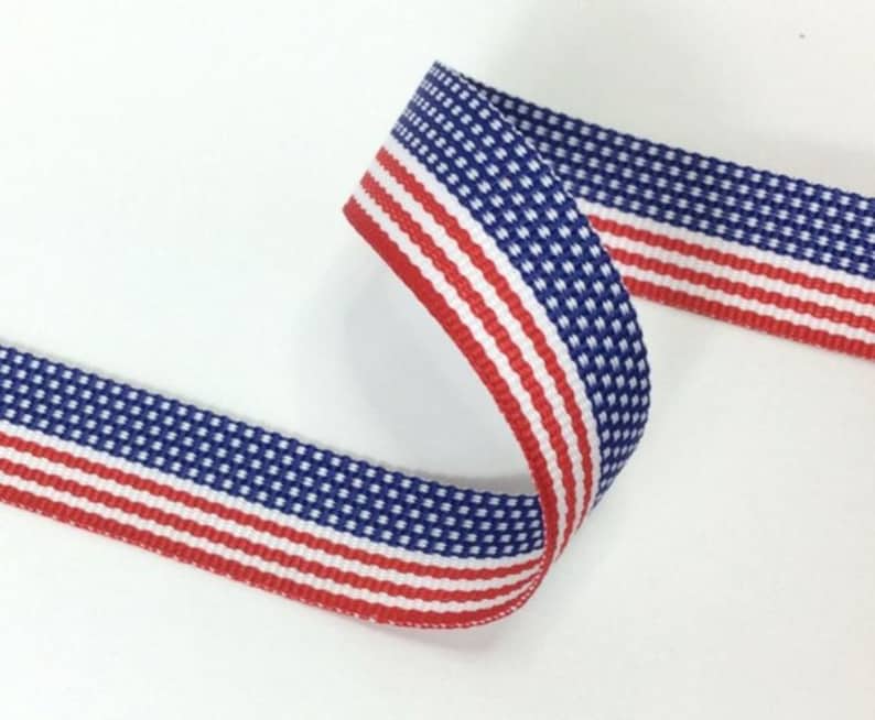 Patriotic American Flag Ribbon by the Yard - 5/8, 7/8 & 1.5