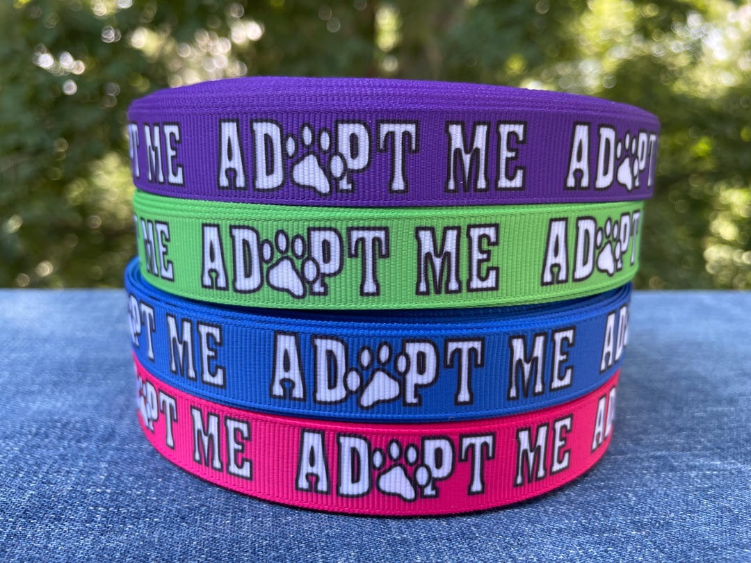 Adoption Ribbon Color ADOPT ME Solid Colored Grosgrain Ribbon by the Yard 5/8