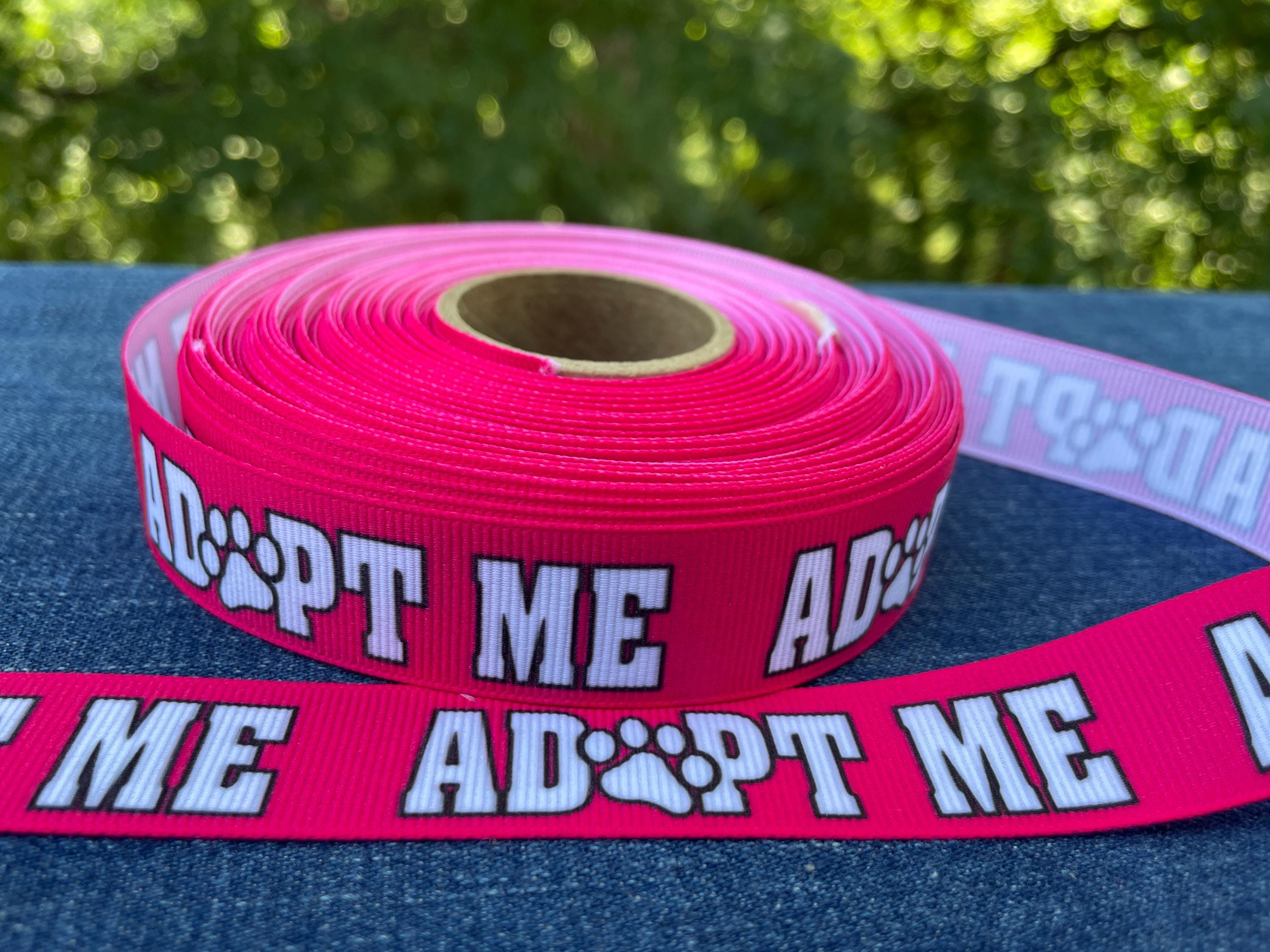 Adoption Ribbon Color ADOPT ME Solid Colored Grosgrain Ribbon by the Yard 7/8
