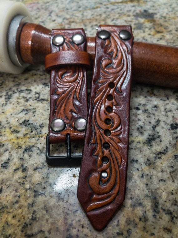 Custom leather watch band