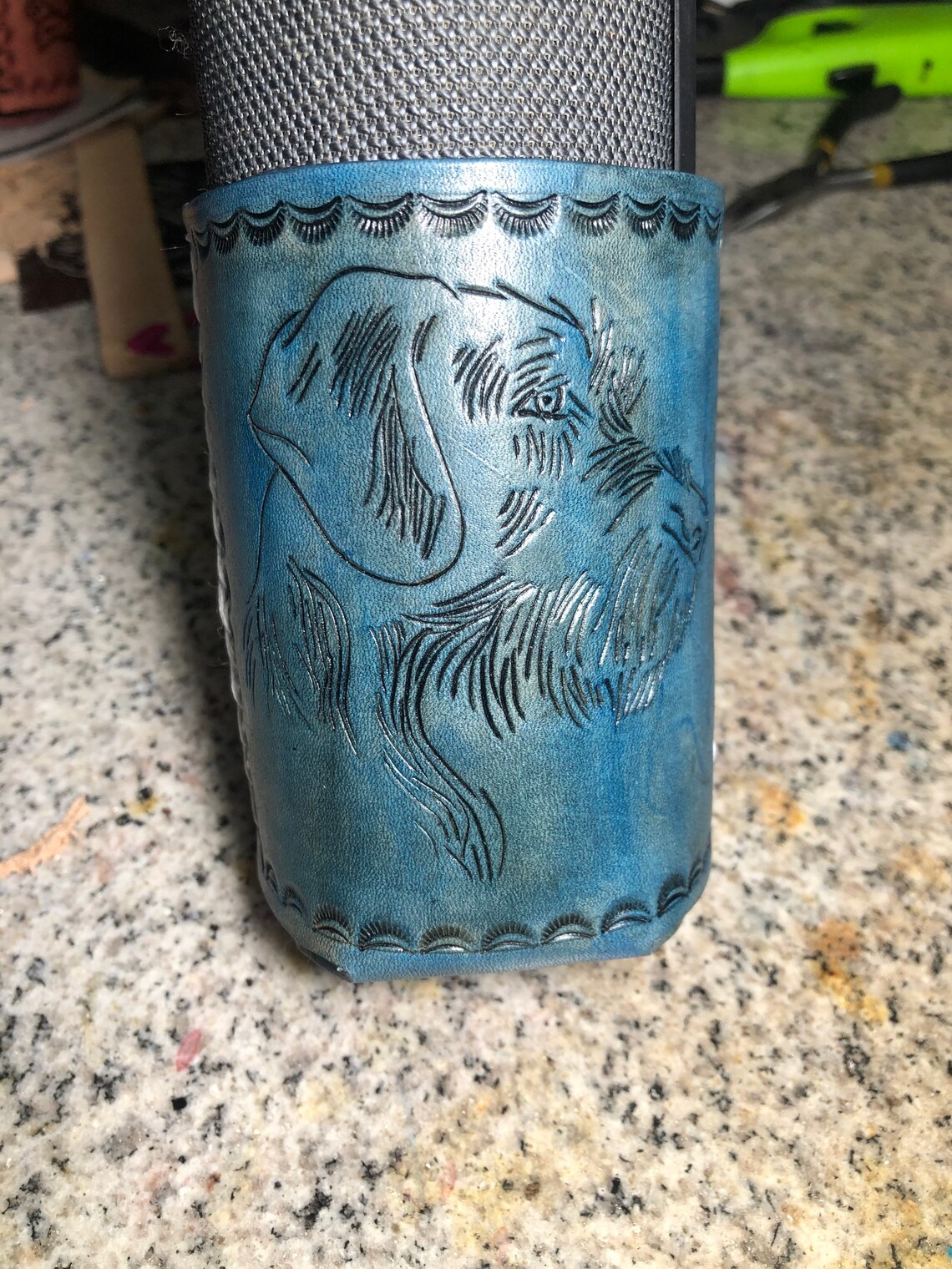 Leather Beer Can Holder Etsy