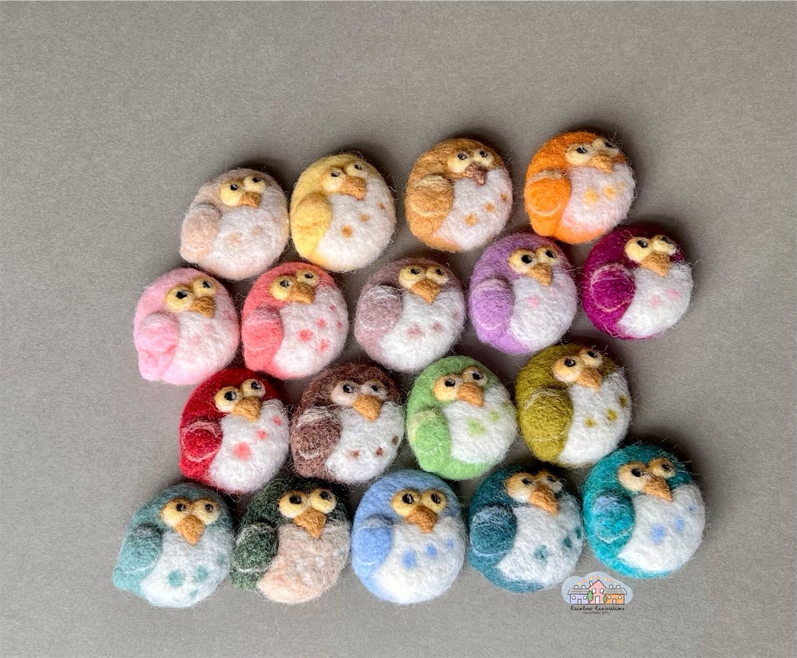Felted Owl Keyring,Owl Brooch, Owl Magnet, needle felted owl, felted brooch, keyring gifts, fridge m