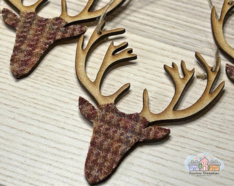 Wooden MDF Stag Deer Head Shapes Reindeer Tags Embellishments Decoration Craft 