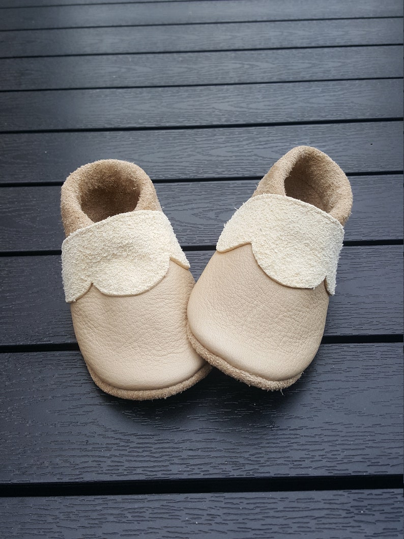 Baby shoes leather slippers baby shoes christening shoes image 5
