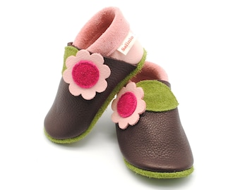 baby booties, baby shoes, baby slippers, baby shoes leather, leather slippers, slippers, colourful child footwear, vegetable tanned leather
