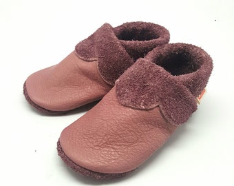 Krabbelschuhe Lederpuschen Babyschuhe Taufe Mädchen