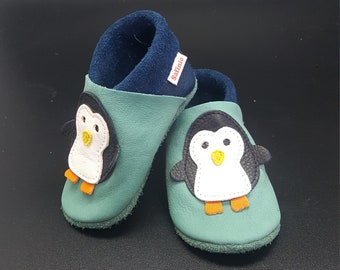 Crawling Shoes Leather Punches Baby Shoes Penguin