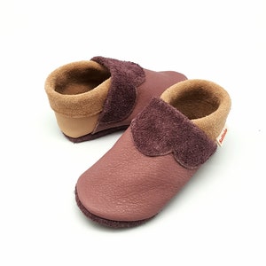 baby shoes, baby booties girl, baby slippers, leather baby shoes, leather slippers, colourful child footwear, vegetable tanned leather afbeelding 7